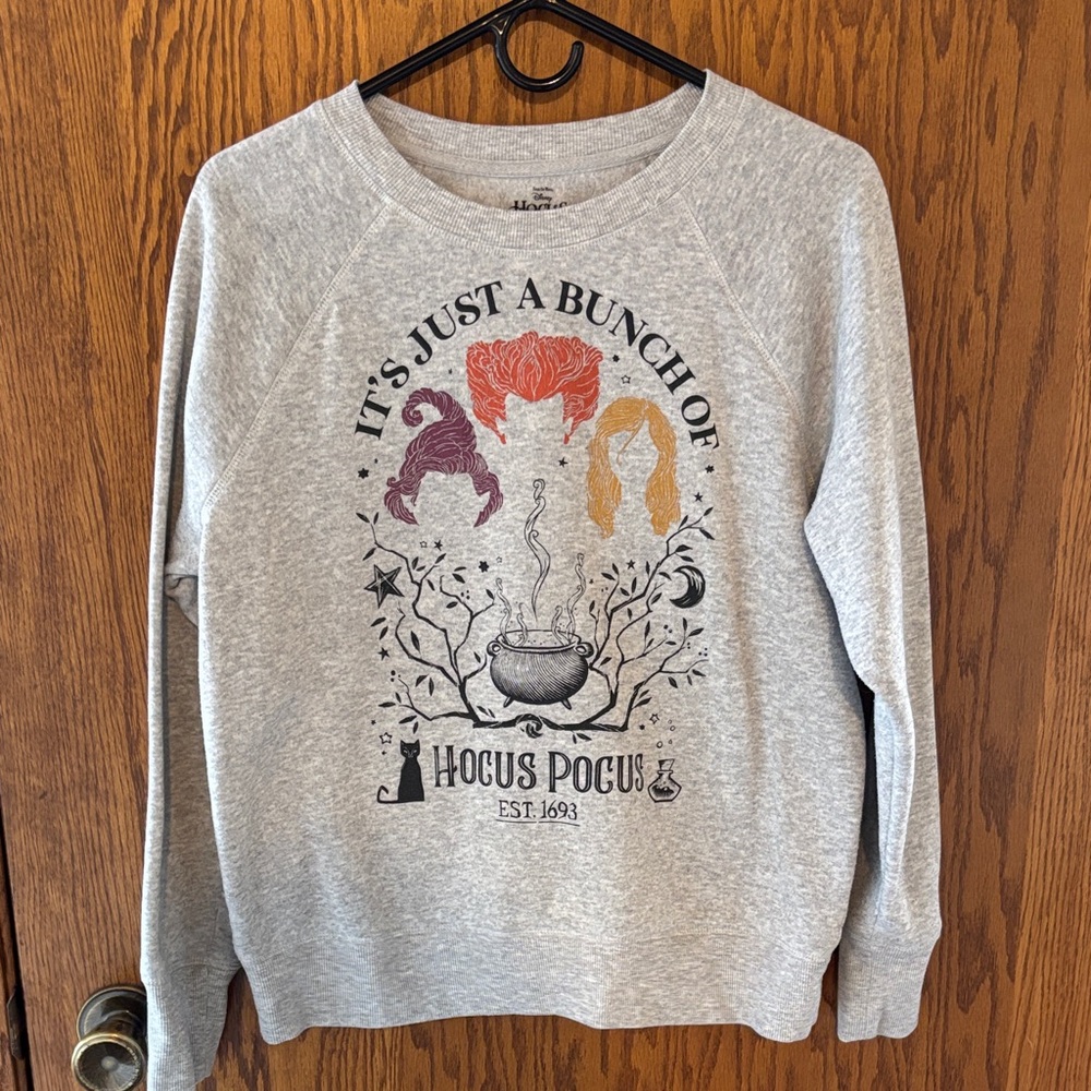 Gray Hocus Pocus Graphic Sweatshirt